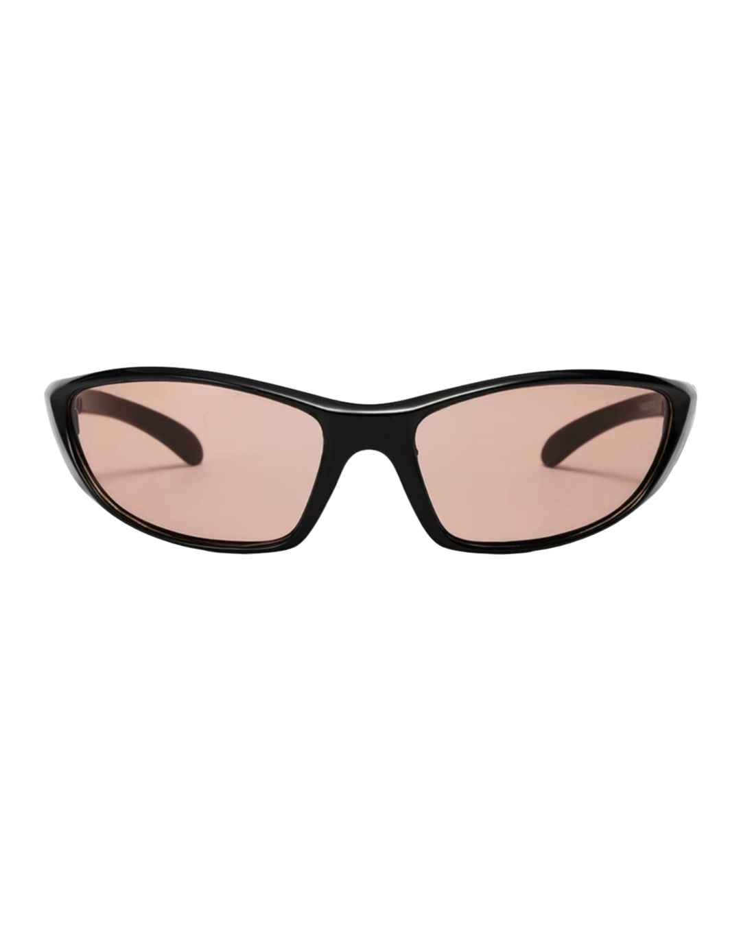 Lunette de vitesse techno - Galapala G001⎜FRAGMENT - monture noire - verres ambrés - vue de face