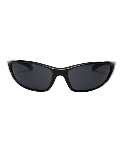 Lunette de vitesse techno - Galapala G001⎜FRAGMENT - monture noire - verres noirs - vue de face