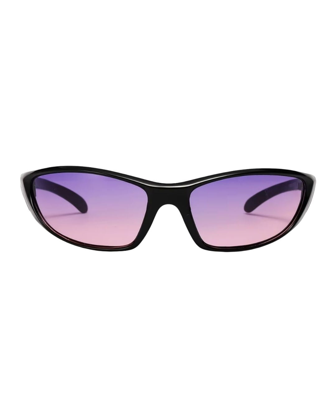 Lunette de vitesse techno - Galapala G001⎜FRAGMENT - monture noire - verres violets - vue de face