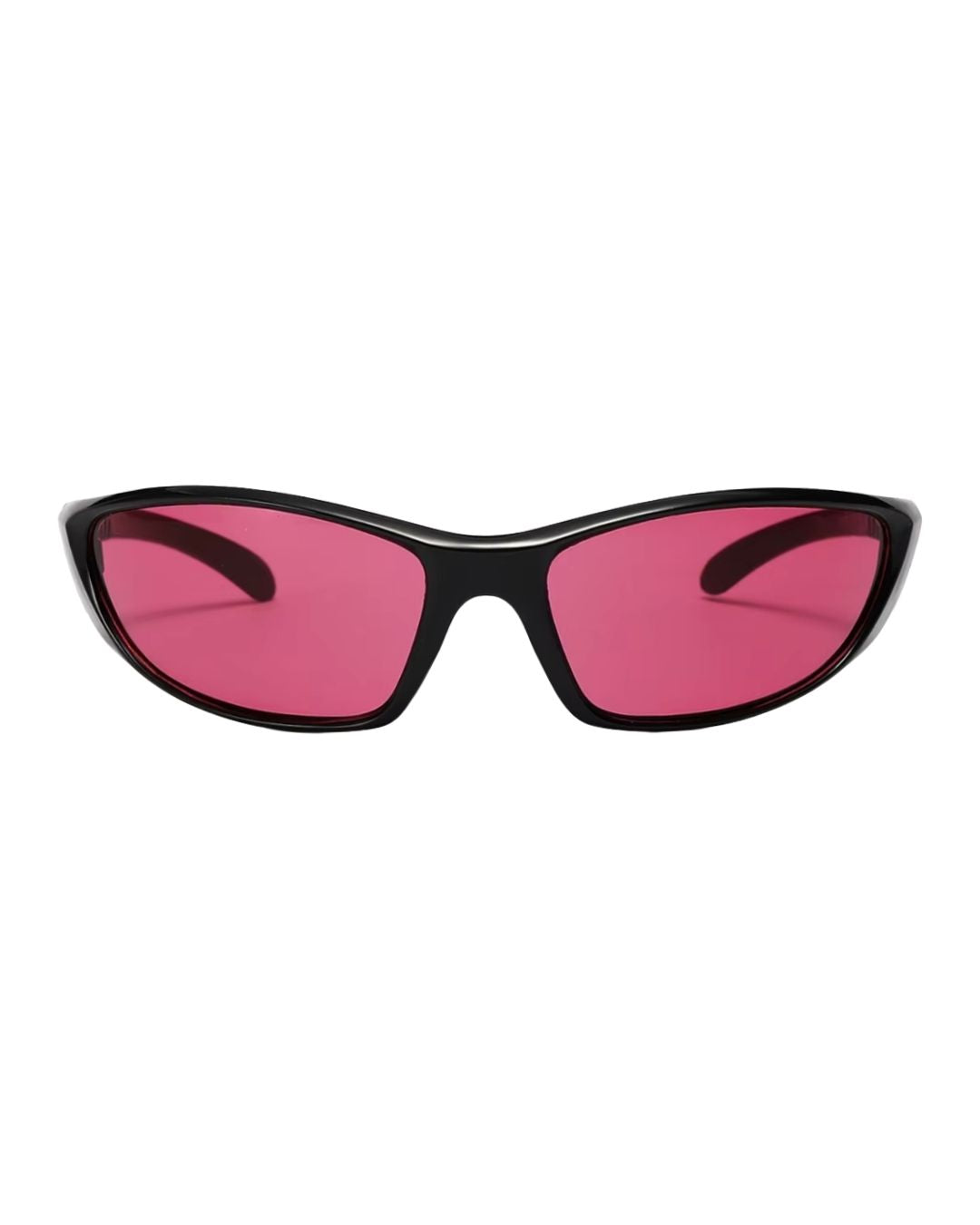 Lunette de vitesse techno - Galapala G001⎜FRAGMENT - monture noire - verres rouges - vue de face