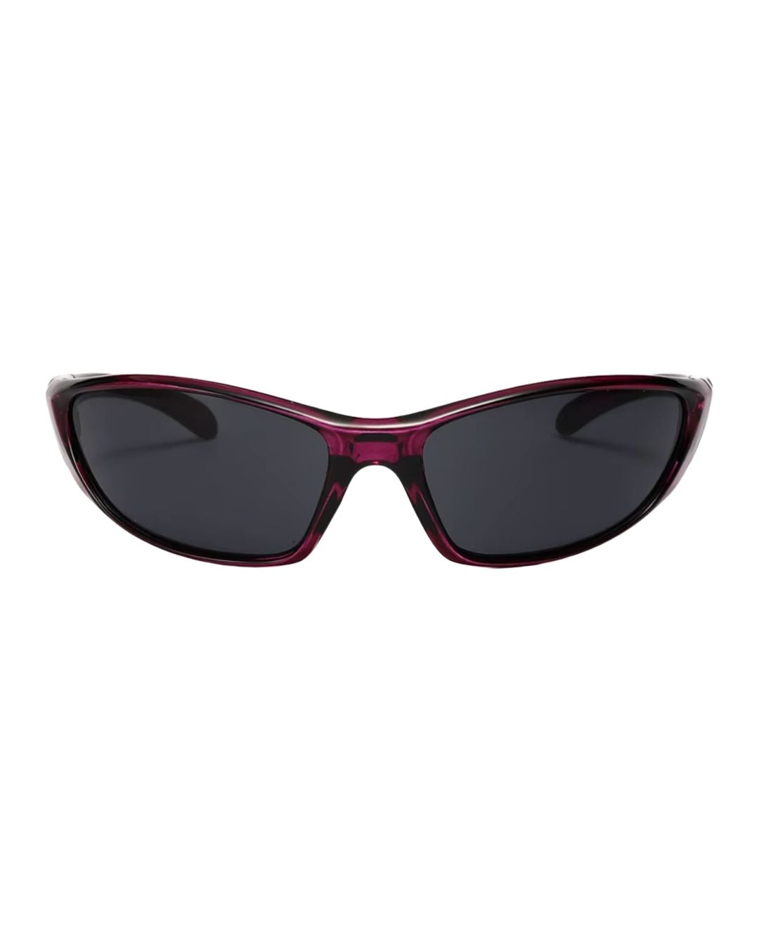 Lunette de vitesse techno - Galapala G001⎜FRAGMENT - monture violette - verres noirs - vue de face