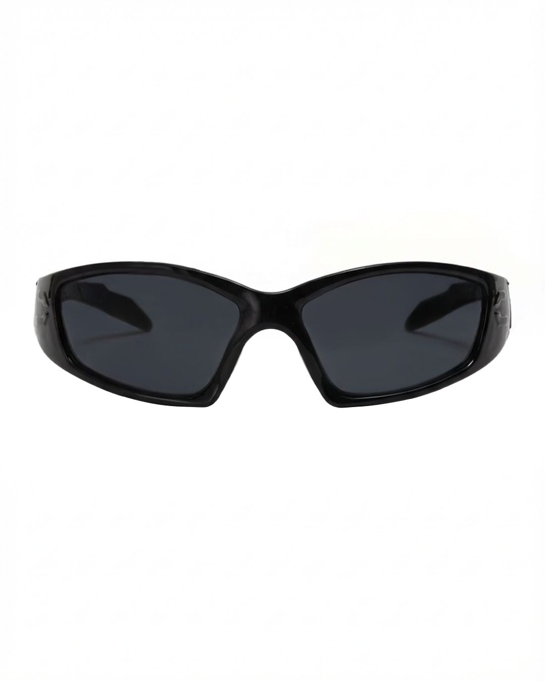Lunette de vitesse techno - Galapala G002⎜HORIZON - monture noire - verres noirs - vue de face