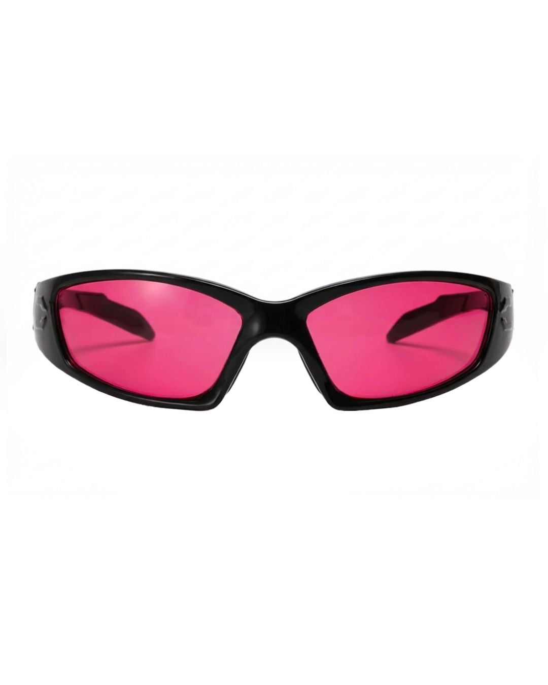 Lunette de vitesse techno - Galapala G002⎜HORIZON - monture noire - verres rouges - vue de face