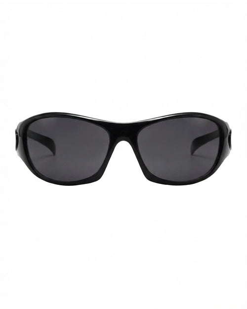 Lunette de vitesse Y2K - Galapala G003⎜PRISM - monture noire - verres noirs - vue de face