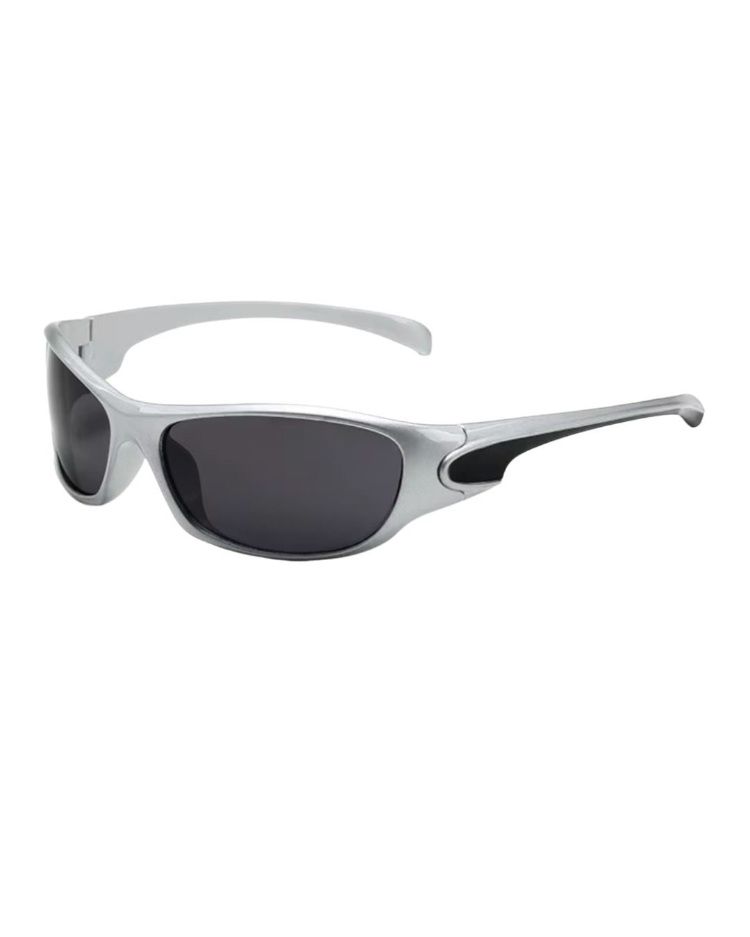 Lunette de vitesse Y2K - Galapala G003⎜PRISM - monture grise - verres noirs - vue de profil