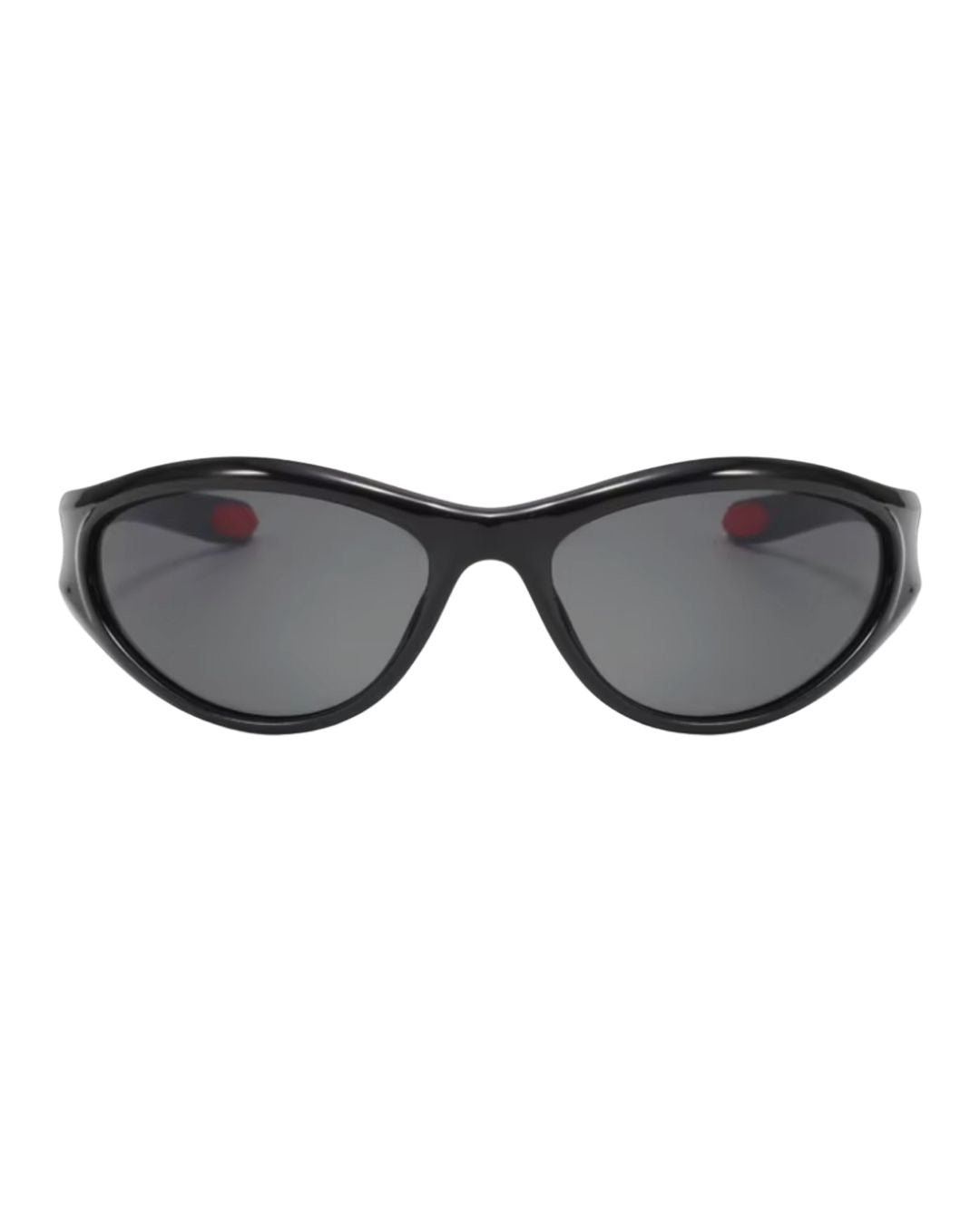 Lunette de vitesse futuriste - Galapala G004⎜NEXUS - monture noire - verres noirs - vue de face