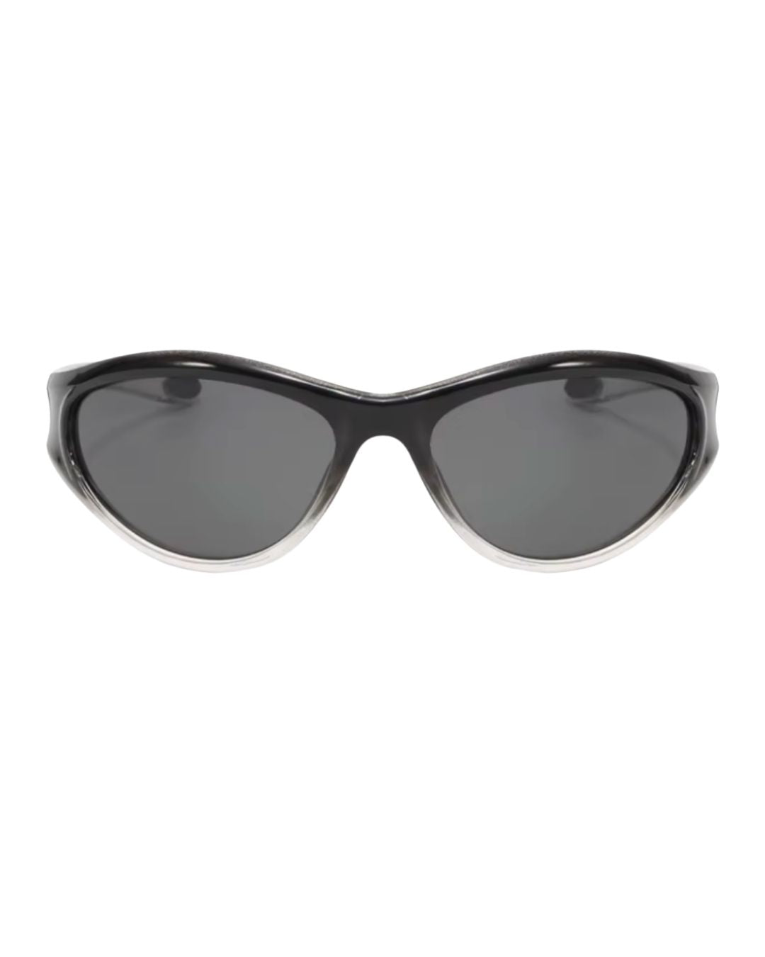 Lunette de vitesse futuriste - Galapala G004⎜NEXUS - monture noire/transparente - verres noirs - vue de face