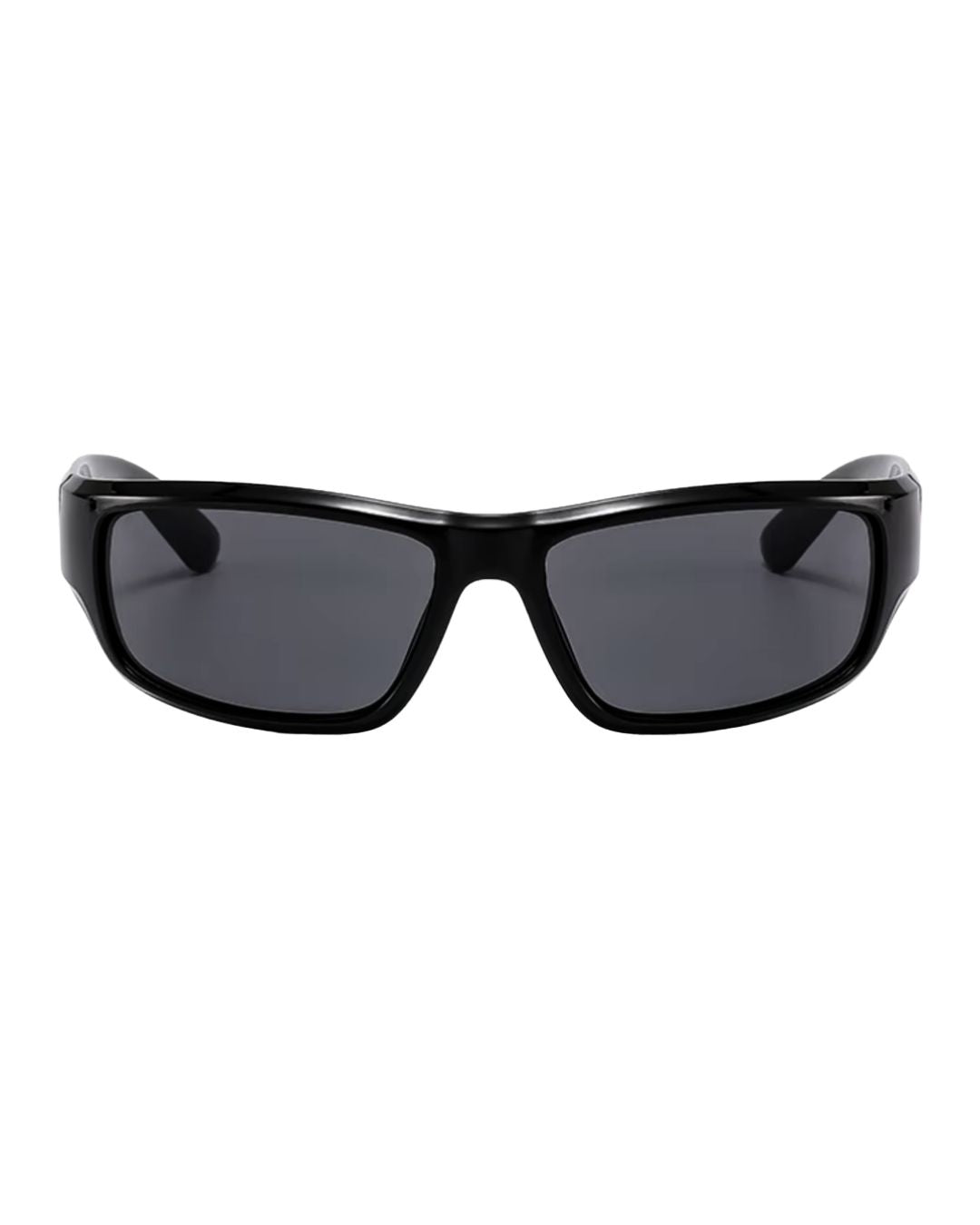 Lunettes originales Y2K - Galapala G005⎜FORGE - monture noire - verres noirs - vue de face