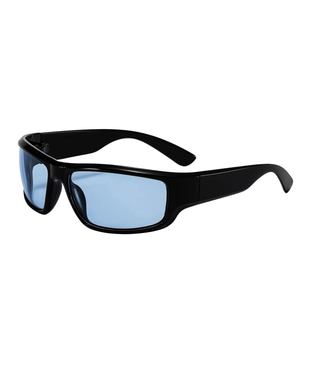 Lunettes originales Y2K - Galapala G005⎜FORGE - monture noire - verres bleus - vue de profil