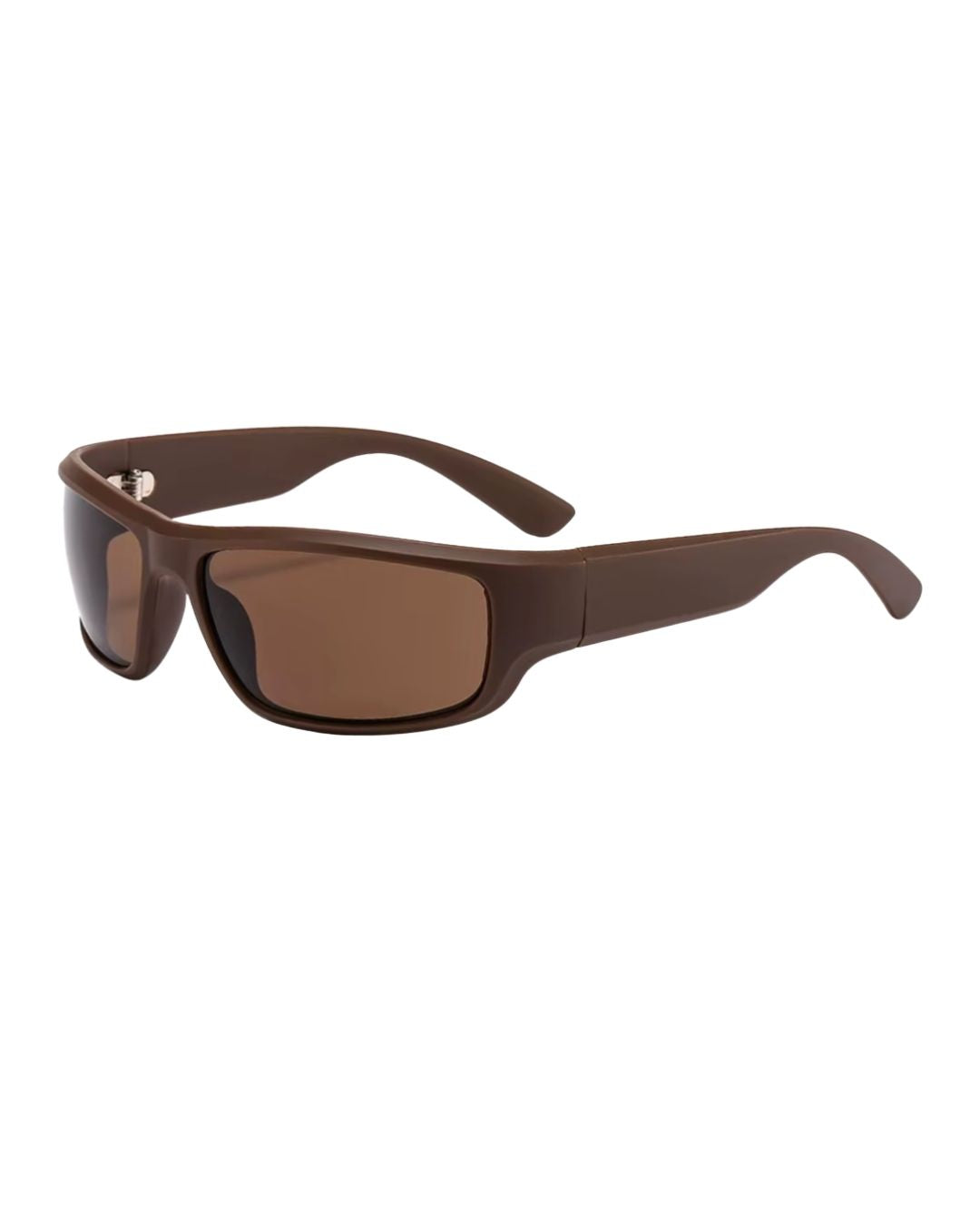 Lunettes originales Y2K - Galapala G005⎜FORGE - monture marron - verres marrons - vue de profil