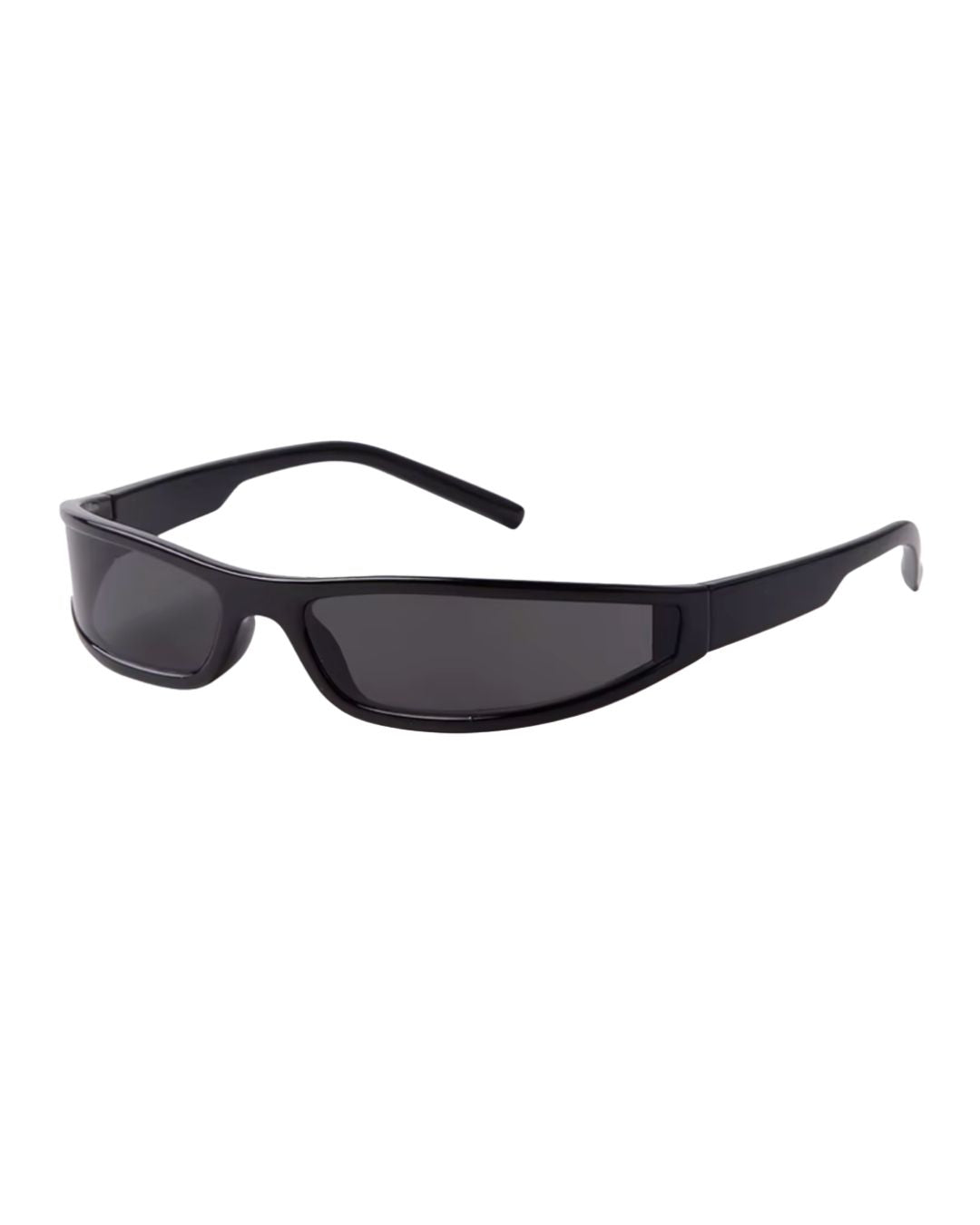 Lunette noir futuriste - Galapala G007⎜EPSILON - monture noire - verres noirs - vue de profil