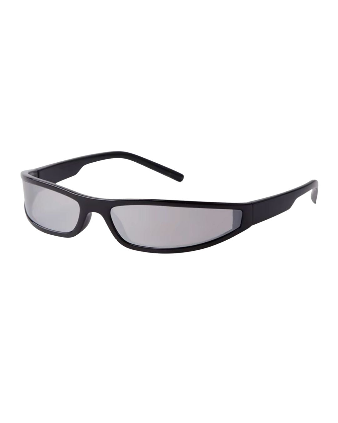 Lunette noir futuriste - Galapala G007⎜EPSILON - monture noire - verres transparents - vue de profil