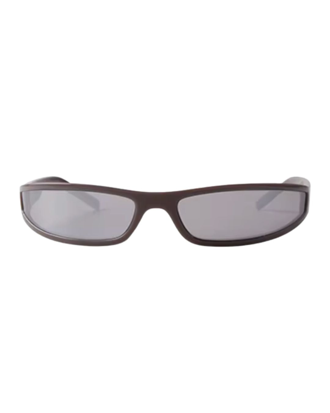 Lunette futuriste - Galapala G007⎜EPSILON - monture bronze - verres transparents - vue de face