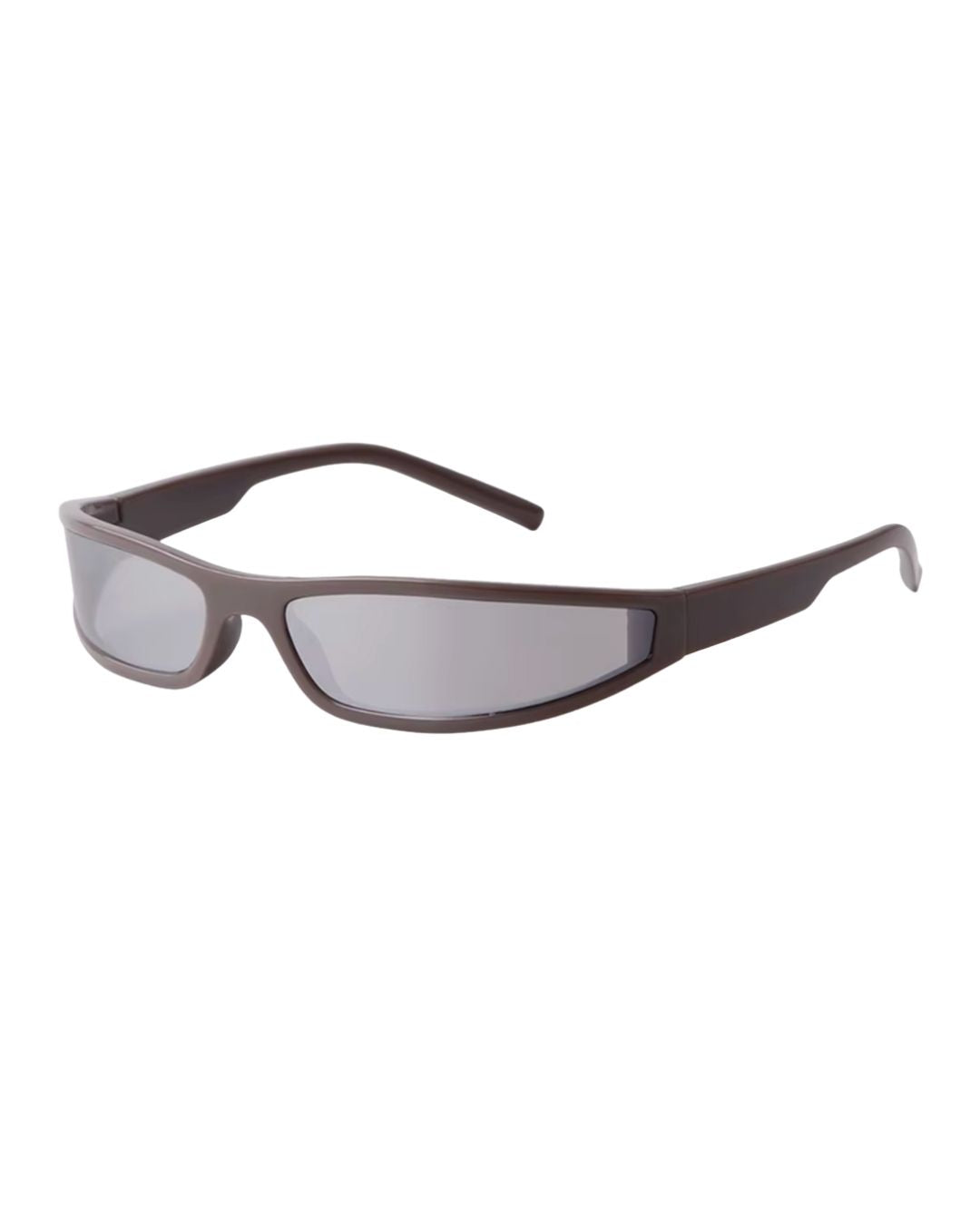 Lunette futuriste - Galapala G007⎜EPSILON - monture bronze - verres transparents - vue de profil