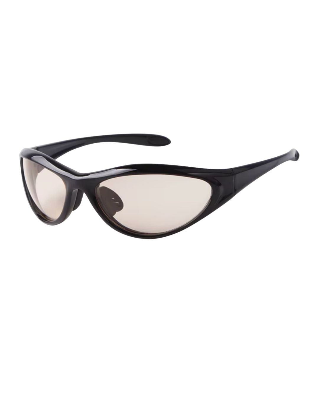 Lunette de vitesse noire - Galapala G009⎜FASEN - monture noire - verres ambrés - vue de profil