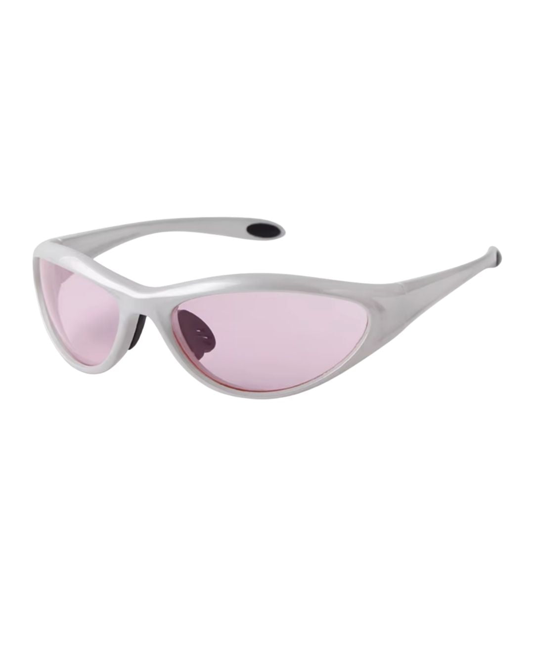 Lunette de vitesse - Galapala G009⎜FASEN - monture argentée - verres roses - vue de profil