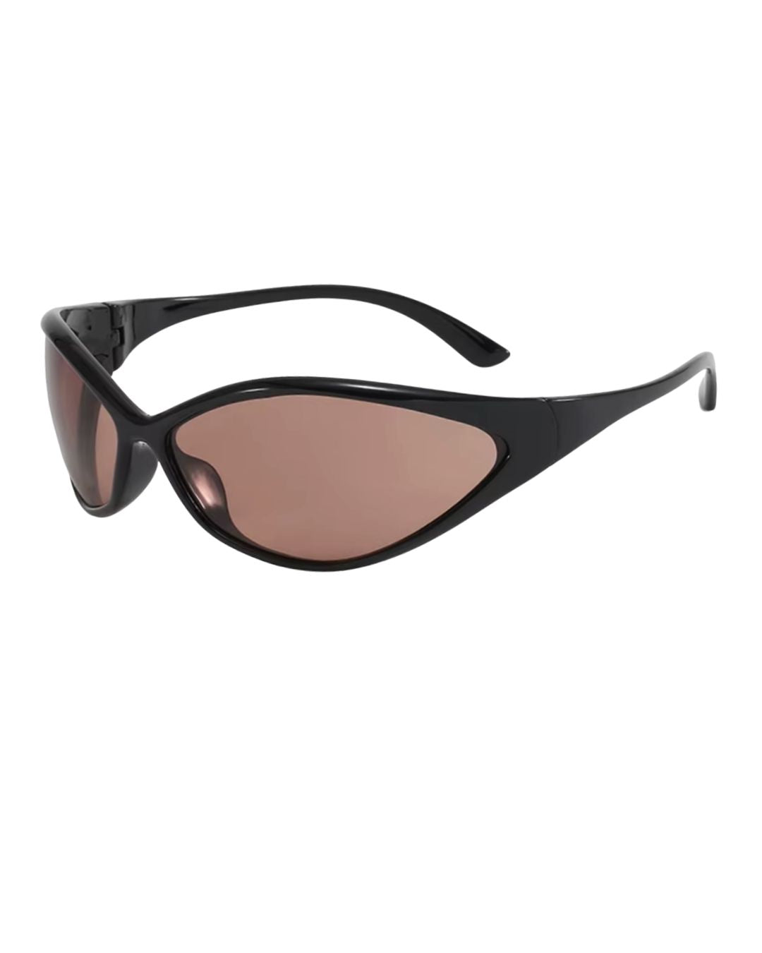 Lunette de vitesse techno - Galapala G010⎜STATIK - monture noire - verres ambrés - vue de profil