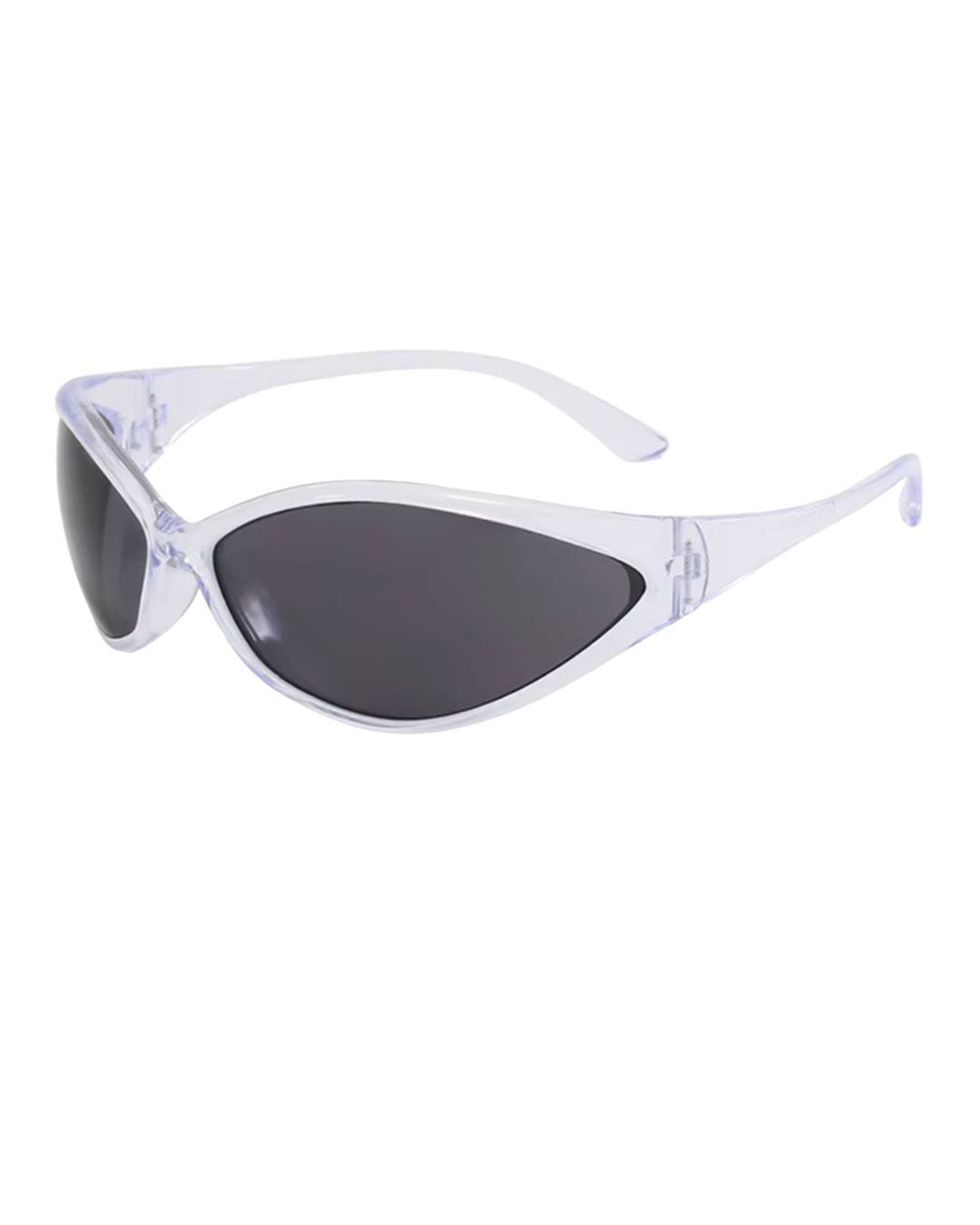 Lunette de vitesse techno - Galapala G010⎜STATIK - monture transparente - verres noirs - vue de profil