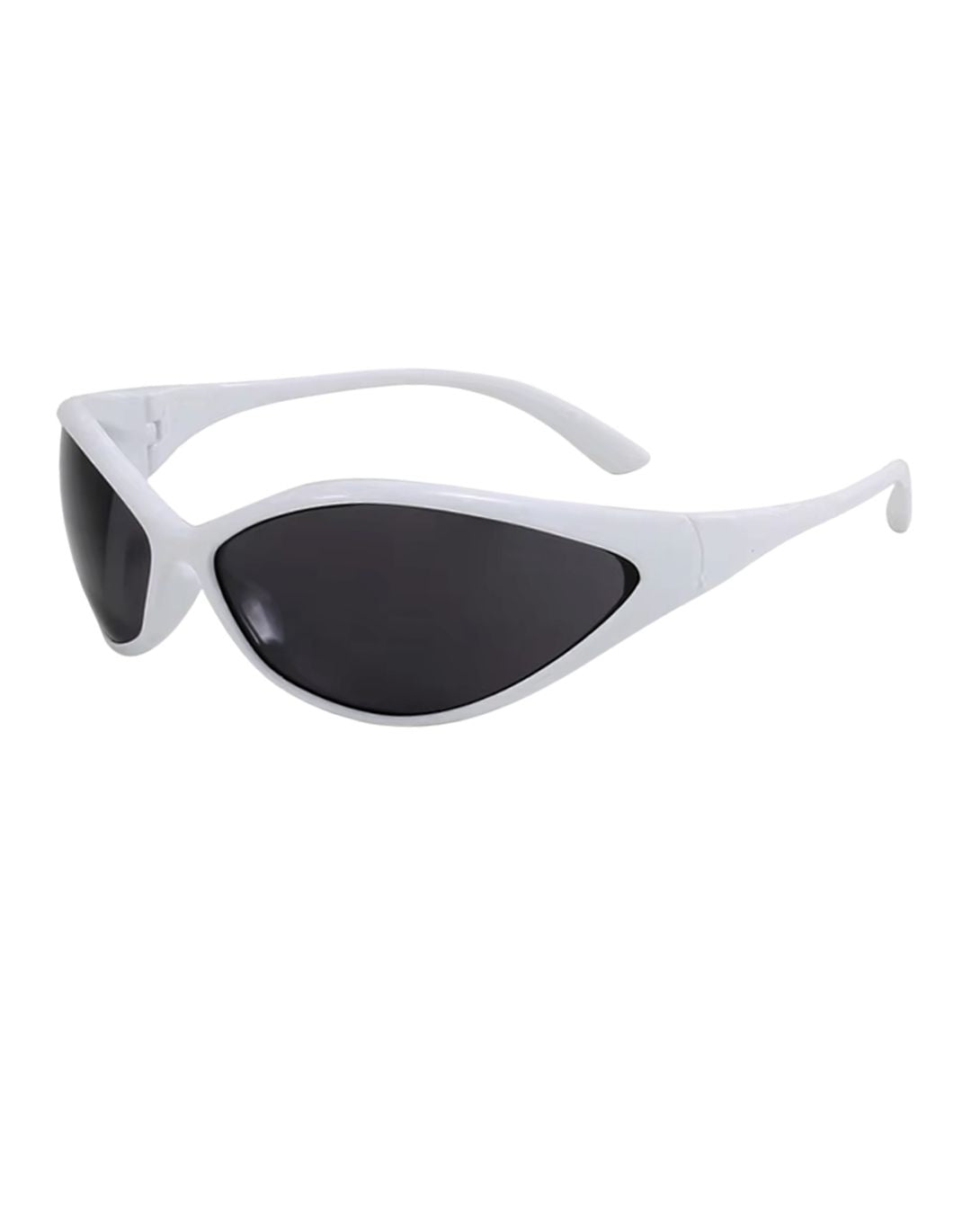 Lunette de vitesse techno - Galapala G010⎜STATIK - monture blanche - verres noirs - vue de profil