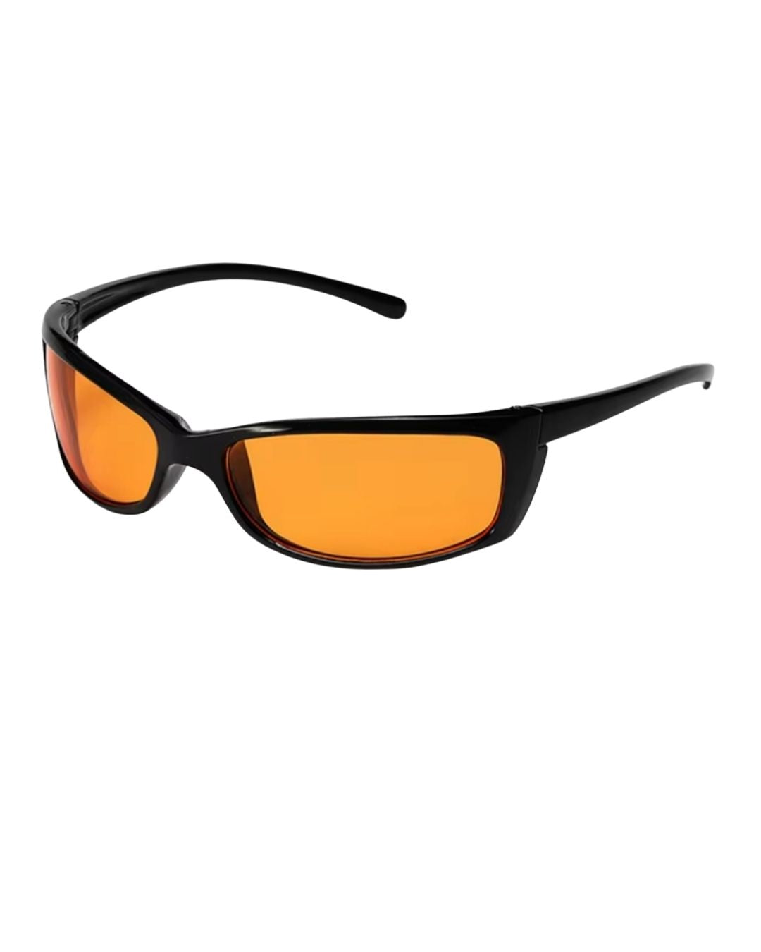Lunette de vitesse Y2K - Galapala G011⎜ORION - monture noire - verres oranges - vue de profil