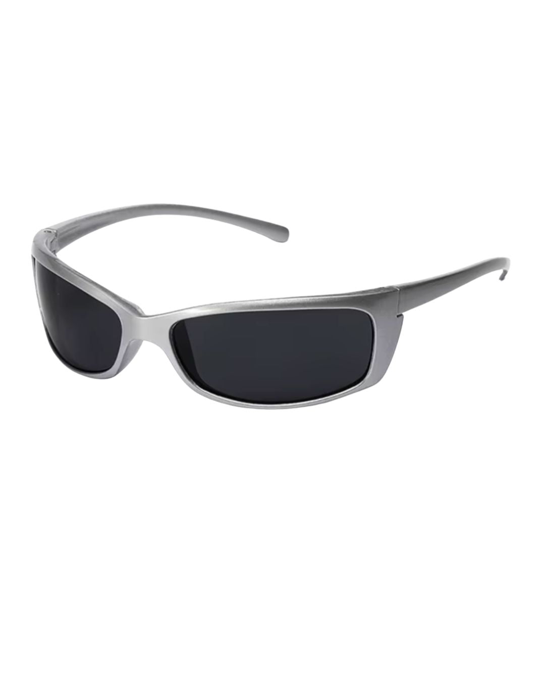 Lunette de vitesse Y2K - Galapala G011⎜ORION - monture argentée - verres noirs - vue de profil