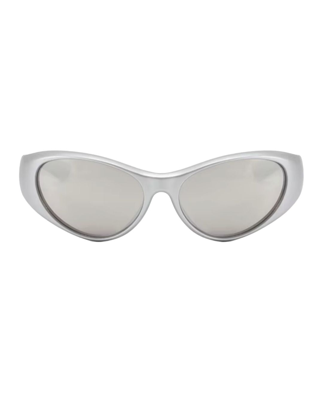 Lunette futuriste - Galapala G012⎜OMEGA - monture argentée - verres argentés - vue de face