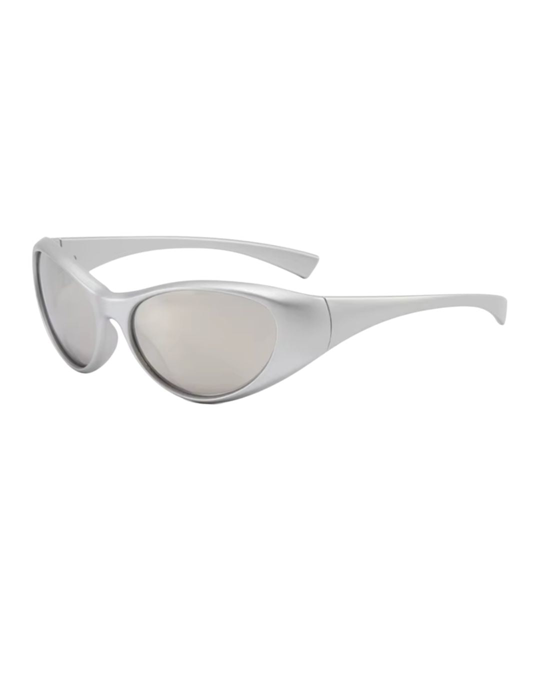 Lunette futuriste - Galapala G012⎜OMEGA - monture argentée - verres argentés - vue de profil