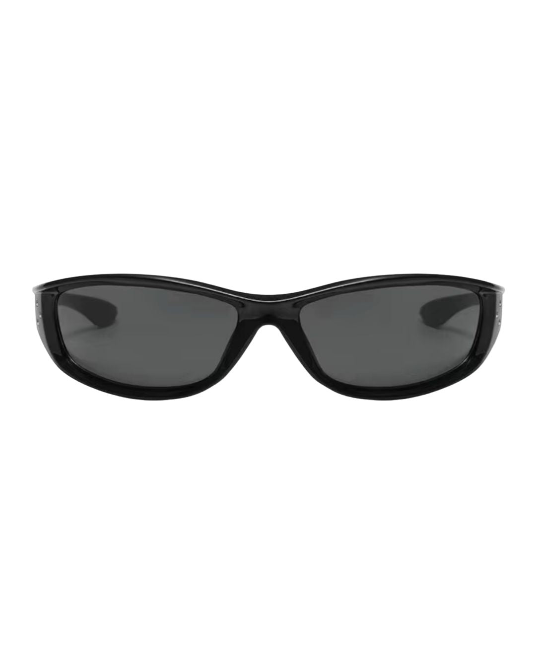 Lunette de vitesse Y2K - Galapala G013⎜PROTO - monture noire - verres noirs - vue de face