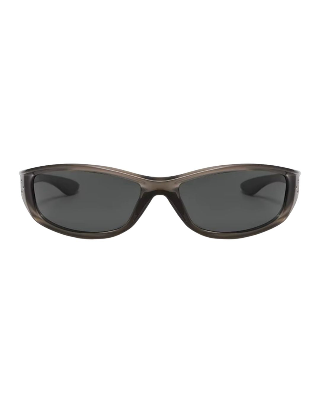 Lunette de vitesse Y2K - Galapala G013⎜PROTO - monture grise - verres noirs - vue de face