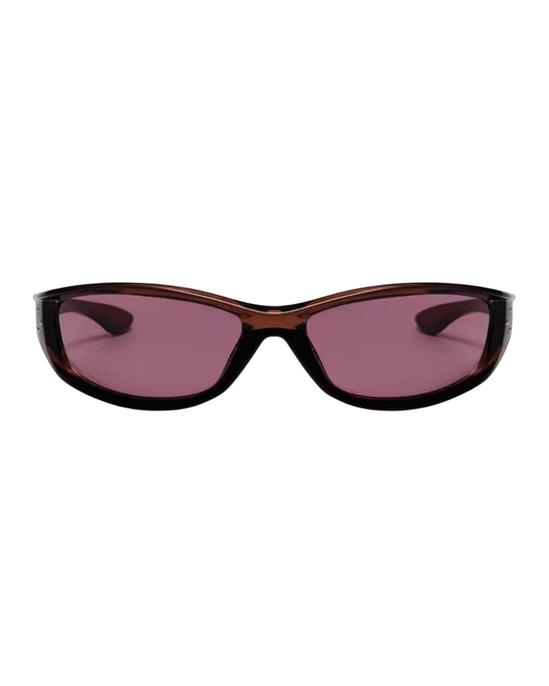 Lunette de vitesse Y2K - Galapala G013⎜PROTO - monture violette - verres violets - vue de face