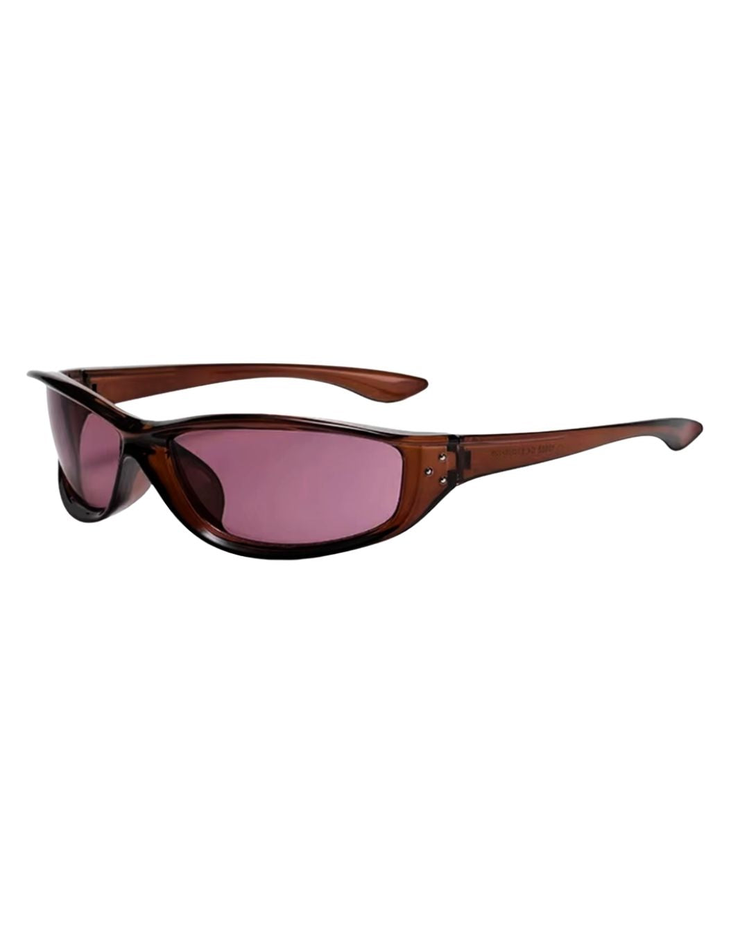 Lunette de vitesse Y2K - Galapala G013⎜PROTO - monture violette - verres violets - vue de profil
