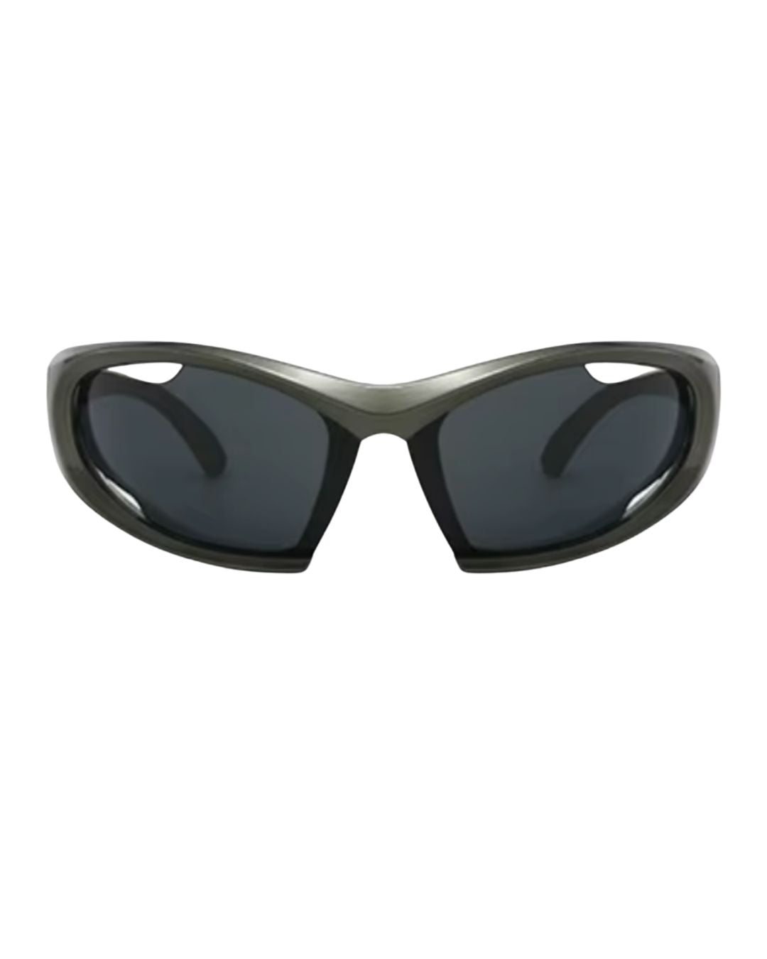 Lunettes originales futuristes - Galapala G014⎜ARANO - monture bronze - verres noirs - vue de face