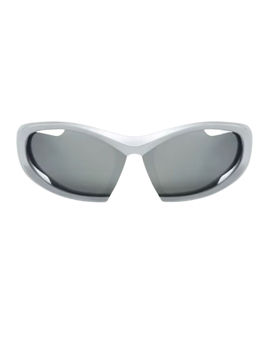 Lunettes originales futuristes - Galapala G014⎜ARANO - monture argentée - verres argentés - vue de face