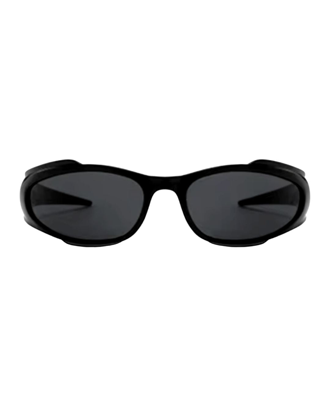 Lunette de vitesse techno - Galapala G015⎜PHANTOM - monture noire - verres noirs - vue de face