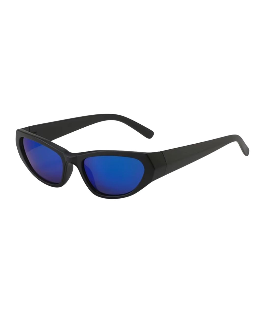 Lunettes originales Y2K - Galapala G016⎜CYPHER - monture noire - verres bleus - vue de profil