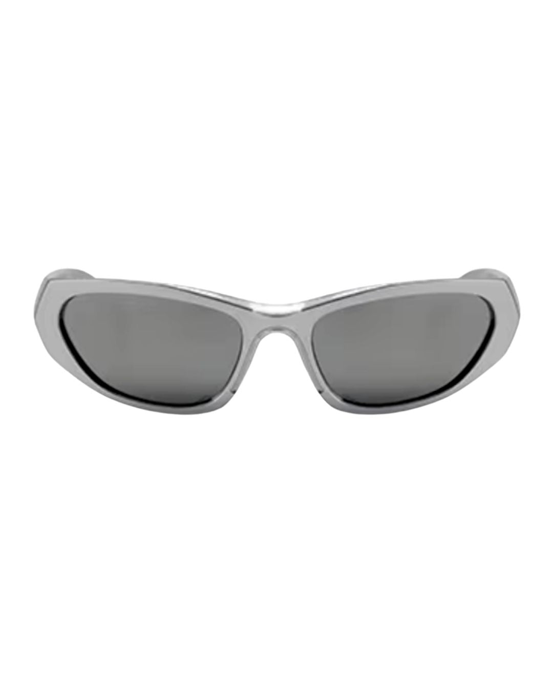 Lunettes originales Y2K - Galapala G016⎜CYPHER - monture argentée - verres argentés - vue de face