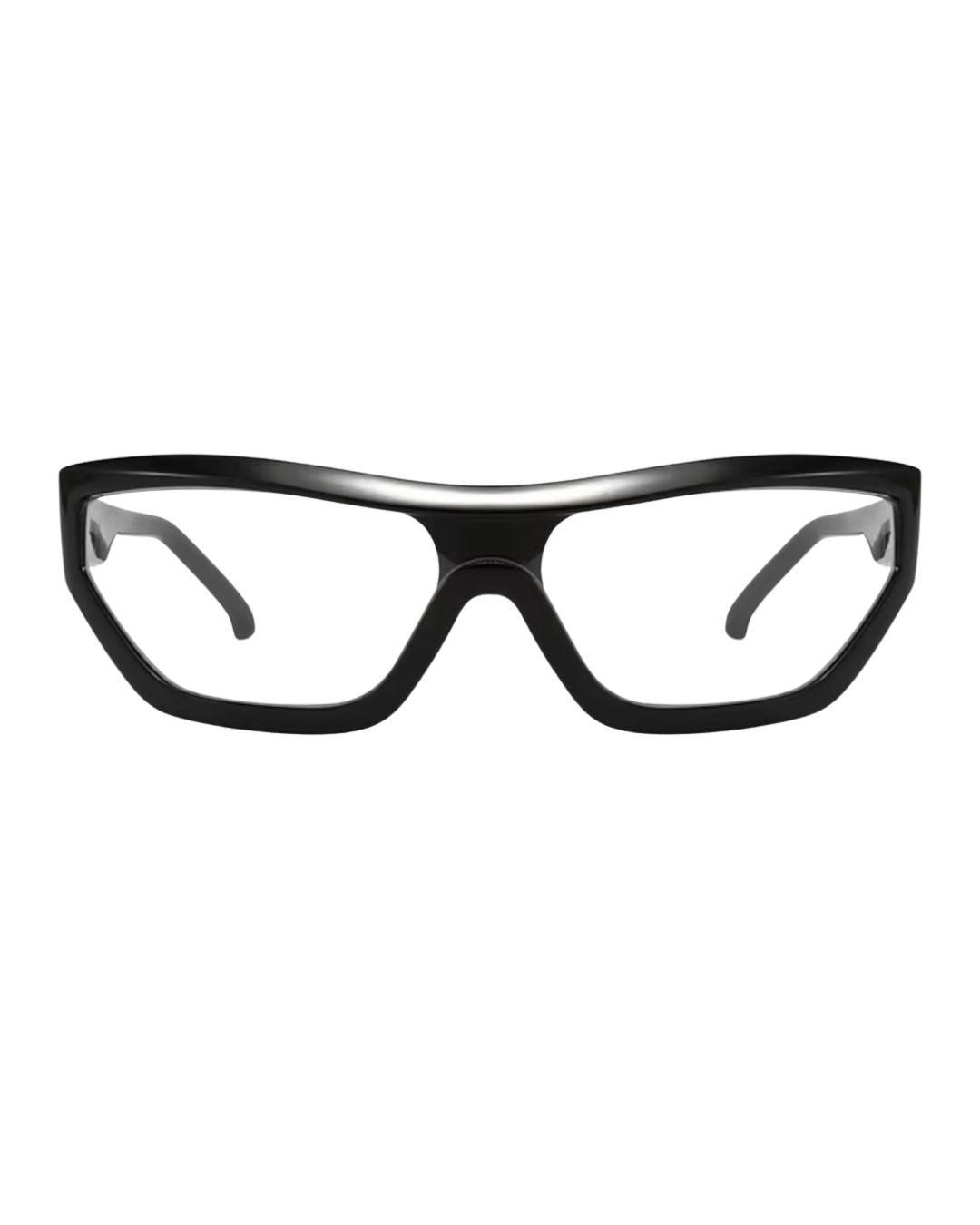 Lunette noir originale - Galapala G017⎜SKIM - monture noire - verres transparents - vue de face