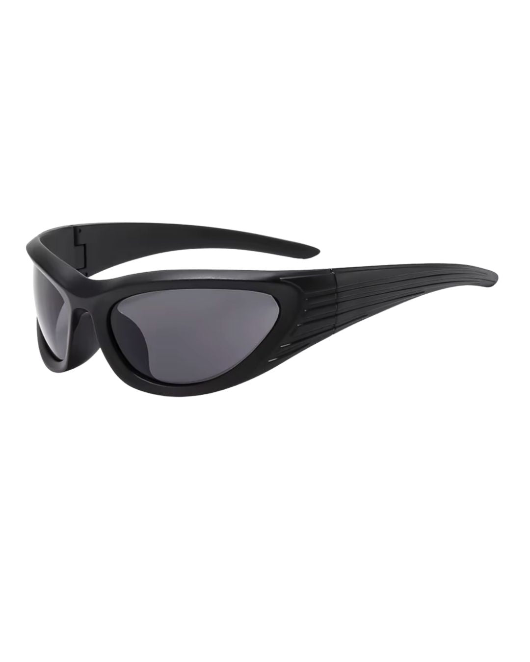Lunette de vitesse noire - Galapala G018⎜GALEO - monture noire - verres noirs - vue de profil