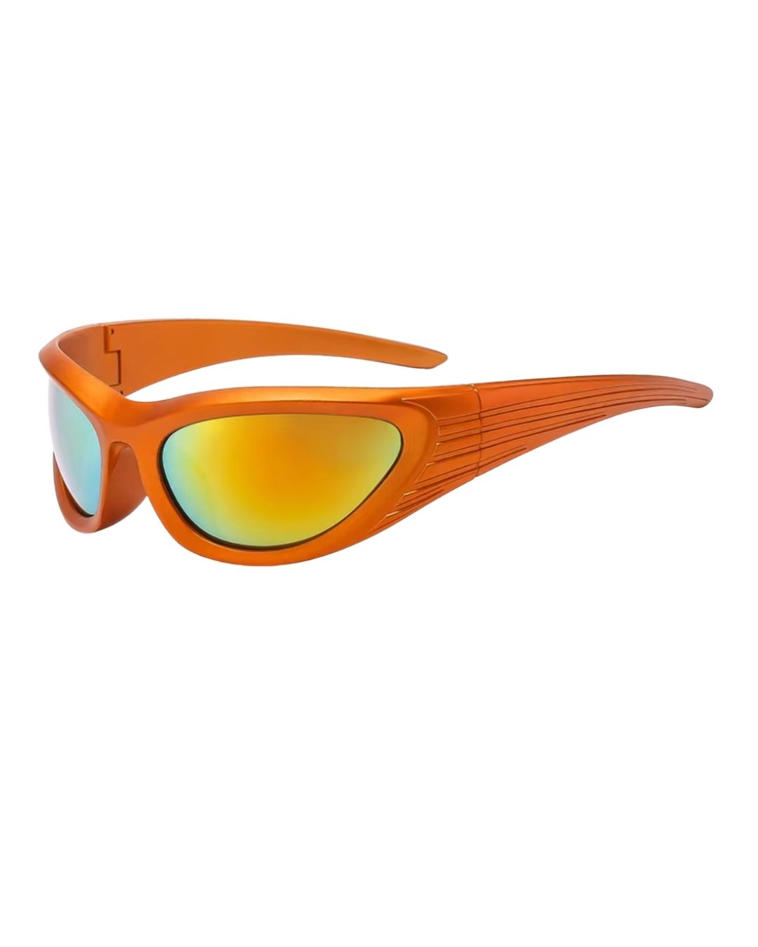Lunette de vitesse - Galapala G018⎜GALEO - monture orange - verres oranges - vue de profil