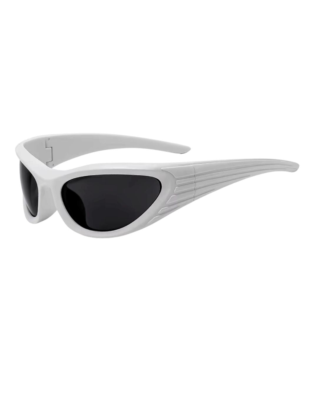 Lunette de vitesse - Galapala G018⎜GALEO - monture blanche - verres noirs - vue de profil