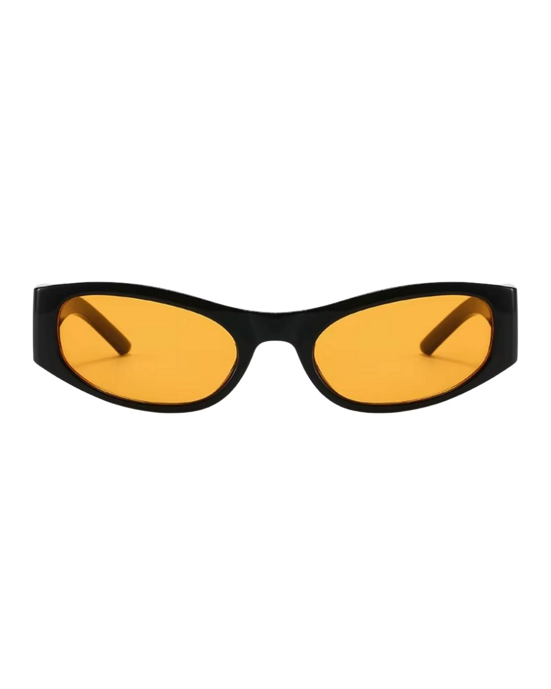 Lunette noir originale - Galapala G020⎜ATMOS - monture noire - verres oranges - vue de face