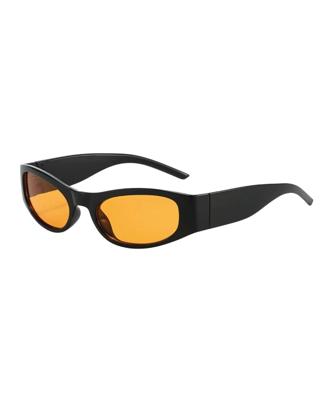 Lunette noir originale - Galapala G020⎜ATMOS - monture noire - verres oranges - vue de profil